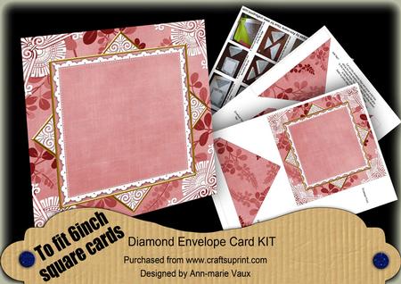 Pink Oriental Fern 6inch Diamond Envelope Mini Kit