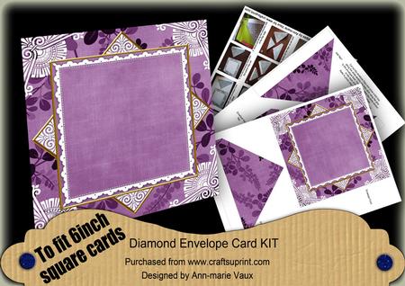 Purple Oriental Fern 6inch Diamond Envelope Mini Kit