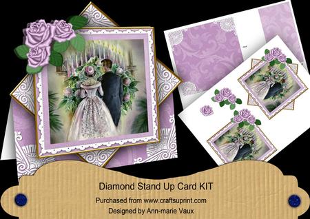Lilac Rose Wedding Couple Diamond Card Mini Kit