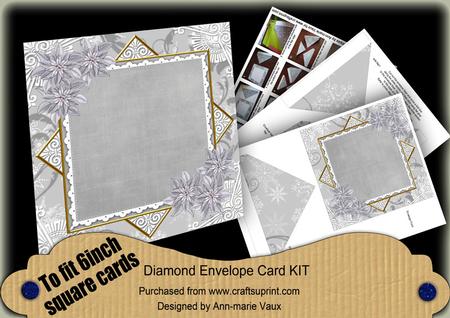 Window Silver Poinsettia 6inch Diamond Envelope Mini Kit