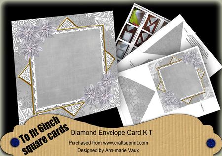 Ice Church Silver Poinsettia 6inch Diamond Envelope Mini Kit