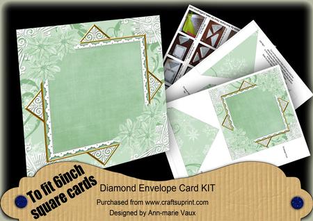 Mint Candle Poinsettia 6inch Diamond Envelope Mini Kit