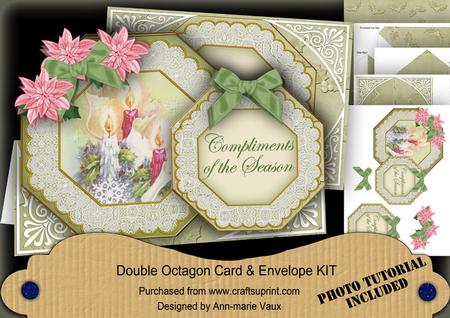 Candle Trio Compliments Season Double Octagon Card Kit