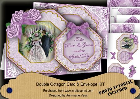 Wedding Couple Special Day Double Octagon Card Kit