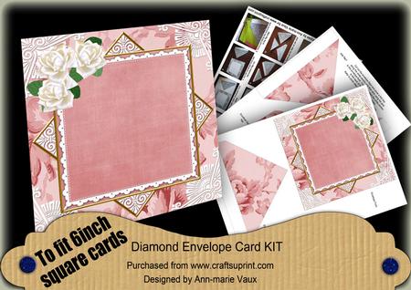 Pink Rings Rose 6inch Diamond Envelope Mini Kit