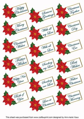 Christmas Window T Star Kit Upsell Sentiment Message Labels
