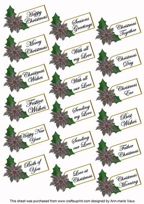 Winter Walk B Star Kit Upsell Sentiment Message Labels