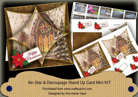 Church Window 3D Star Card Mini Kit