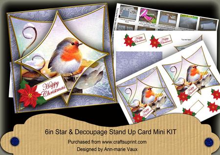 Blue Robin1 3D Star Card Mini Kit