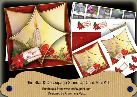 Single Candle 3D Star Card Mini Kit