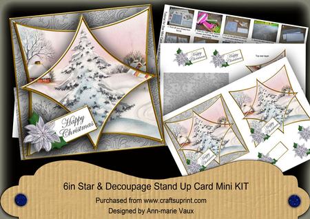 Snow Tree Silver 3D Star Card Mini Kit