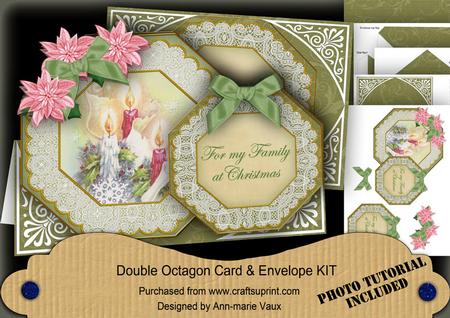 Candle Trio for My Family Double Octagon Card Envelope Kit