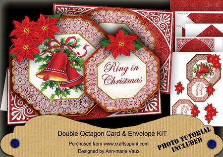C Bells Ring in Christmas! Double Octagon Card Envelope Kit