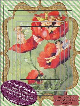 Poppy Fairies A4 Tunnel Topper Kit