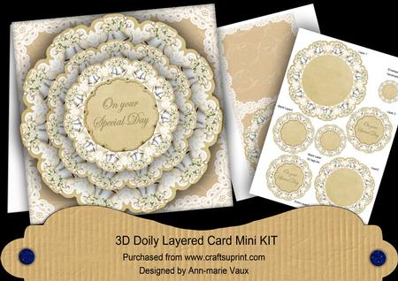 Wedding Bells Special Day 3D Doily Card Mini Kit