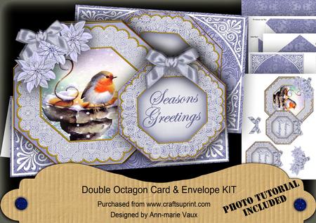 Blue Robin Seasons Greetings Double Octagon Card Kit