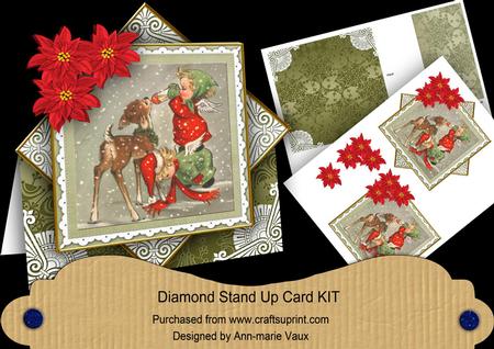 Feeding Reindeer 3D Diamond Card Mini Kit
