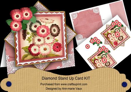 Multi Daisies 3D Diamond Card Mini Kit