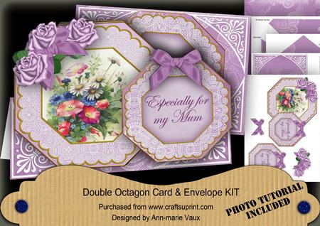 Wildflowers Lilac for My Mum Double Octagon Card Kit
