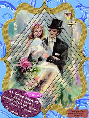 Bride and Groom A4 Diamond Tunnel Topper Kit