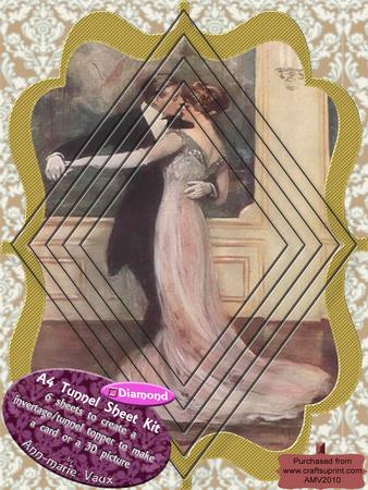 Strictly Dancing Couple A4 Diamond Tunnel Topper Kit