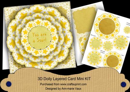 Stars You Are a Star! 3D Doily Card Mini Kit