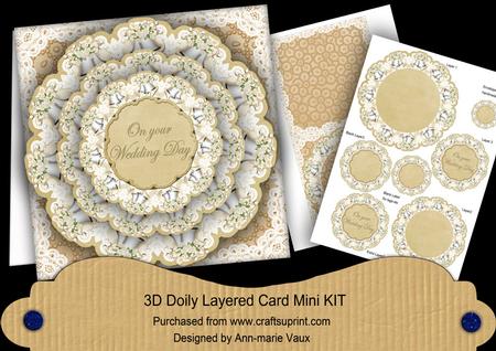 Wedding Bells Wedding Day 3D Doily Card Mini Kit