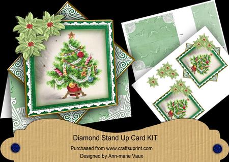 Elegant Tree Green Diamond Card Mini Kit
