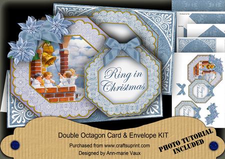 Bell Pulling Ring in Christmas Double Octagon Card Kit