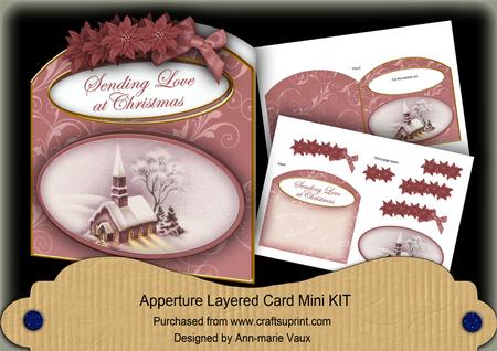 Church Lights Sending Love Aperture Decoupage Card Mini Kit