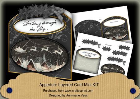 Dashing Through the Sky! -  Aperture Decoupage Card Mini Kit