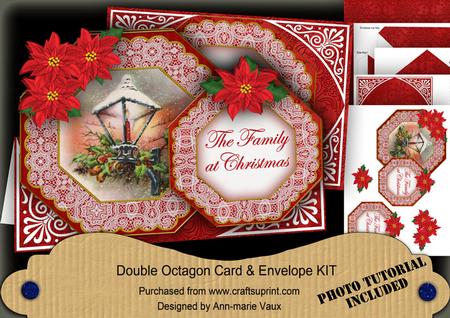 Lantern Family at Christmas Double Octagon Card Kit