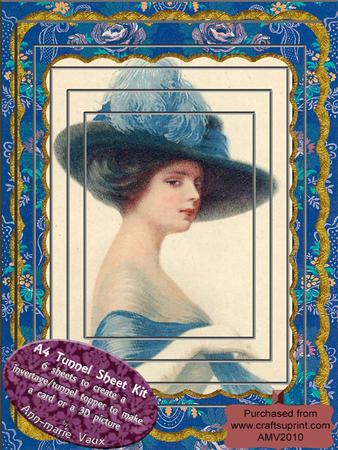 Blue Bonnet Lady A4 Tunnel Topper Kit