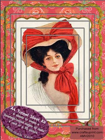 Red Bonnet Lady A4 Tunnel Topper Kit