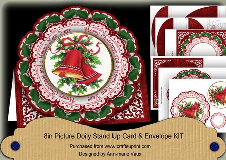 Cbells Merry Christmas Happy N Year Picture Doily C & E Kit