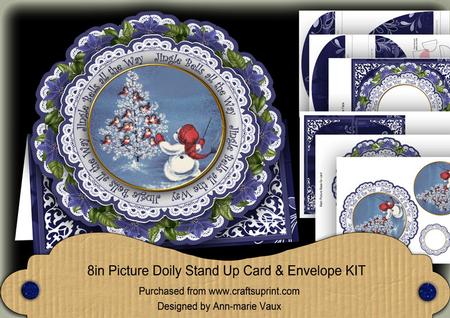Singing Birdies Jingle All the Way Picture Doily C & E Kit