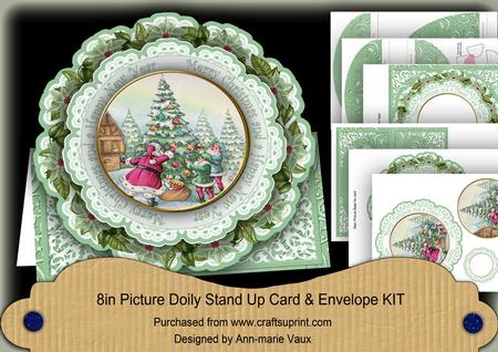 Tree Decorate Mchristmas Happynyear Picture Doily C & E Kit