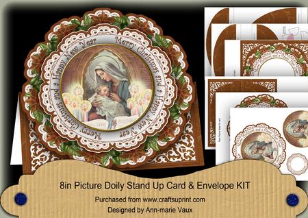 Mmary m Christmas Happy N Year Picture Doily C & E Kit
