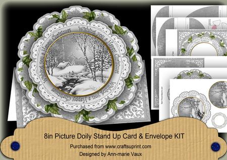 Winter Walk Happy Christmas Picture Doily C & E Kit