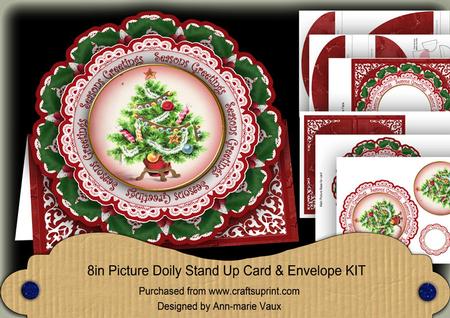 Elegant Tree Seasons Greetings Picture Doily C & E Kit
