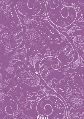 Lilac Floral Lace Darks A4 Backing Paper