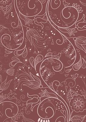 Dusky Pink Floral Lace Darks A4 Backing Paper