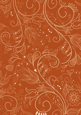 Borange Floral Lace Darks A4 Backing Paper