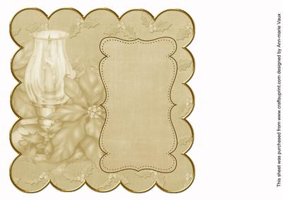 Cream Candle Lantern All Colour 8in Scallop Insert Panel