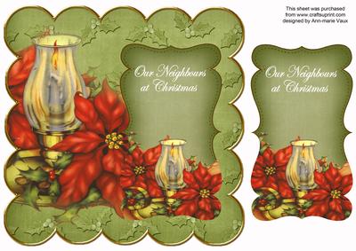 Olive C Lantern Neighbours at Christmas 8in Scallop Topper