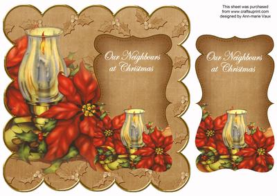 Vtea Clantern Neighbours at Christmas 8in Scallop Topper