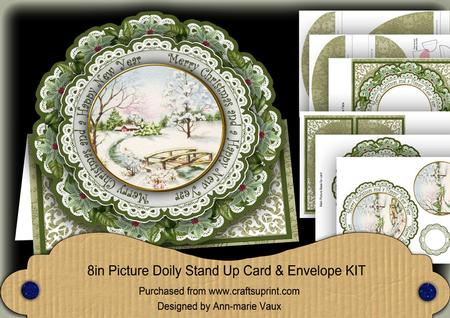 Sscene Olive Mchristmas Hnyear 3D Picture Doily C & E Kit