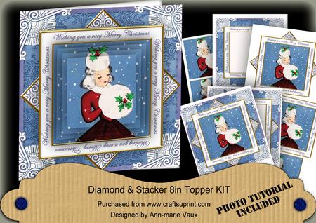Winter Lady Wu Merry Christmas Diamond Megacoupage Cf Kit