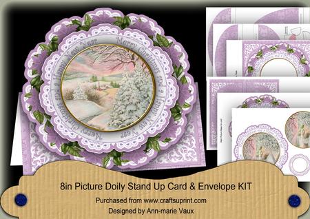 Sscene2 Merry Christmas Hny 3D Picture Doily C & E Kit