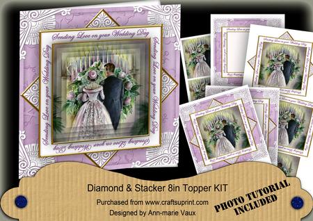 Wedding Couple Love on Weddingday Diamond Megacoupage Cf Kit